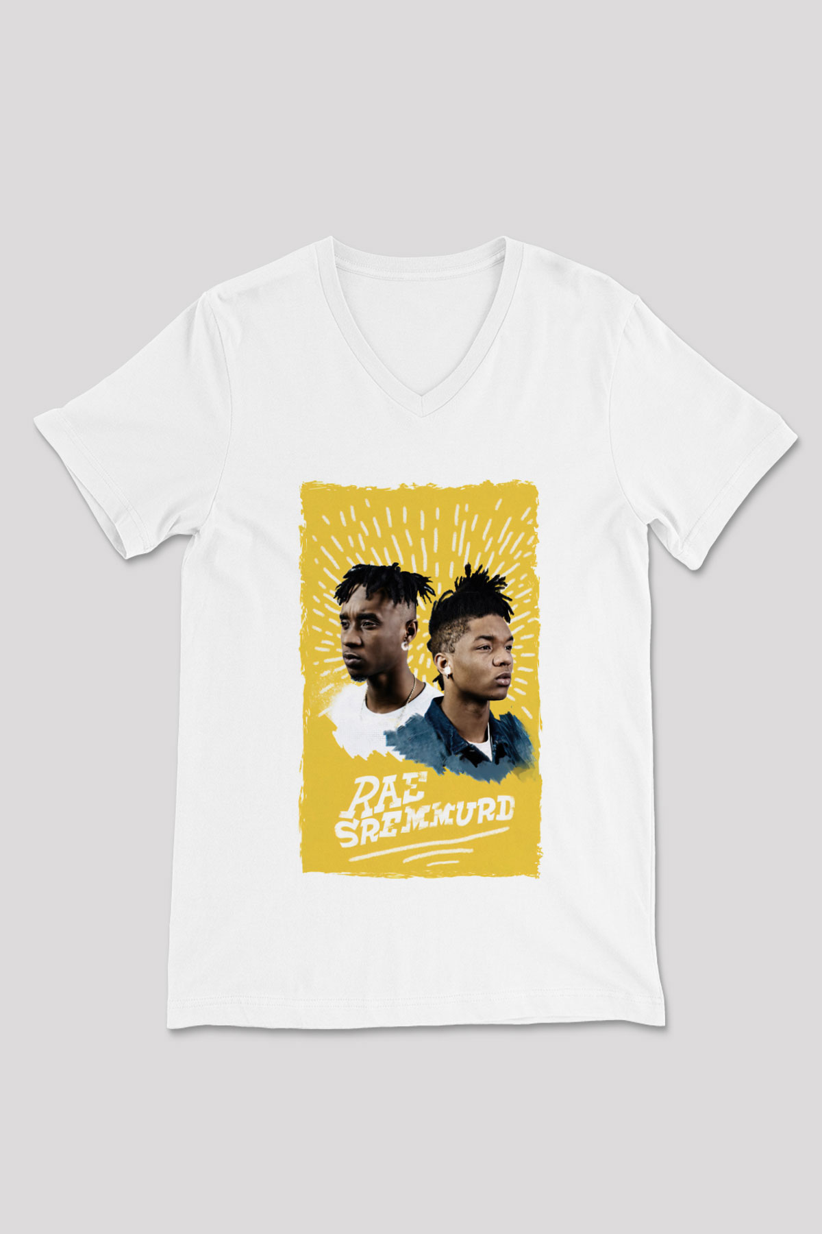 Rae Sremmurd Beyaz Unisex V Yaka Tişört