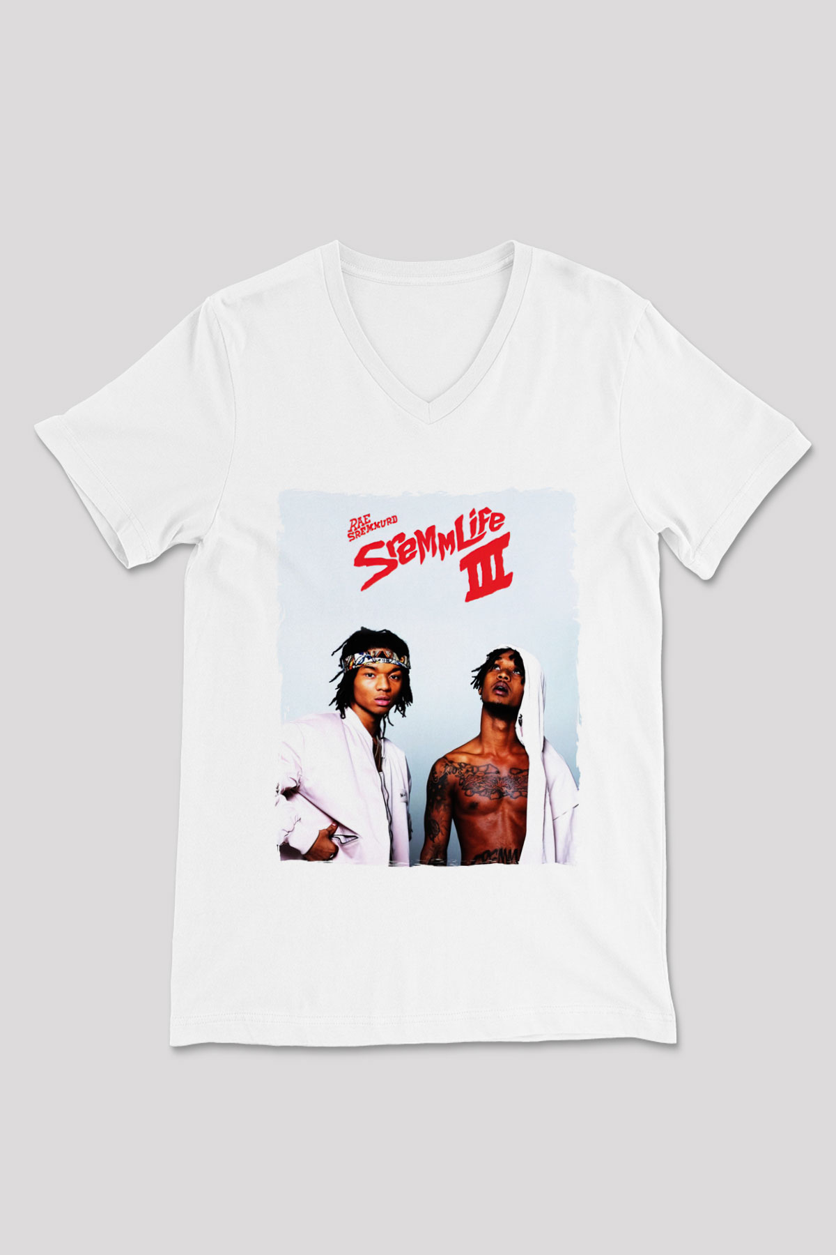Rae Sremmurd Beyaz Unisex V Yaka Tişört