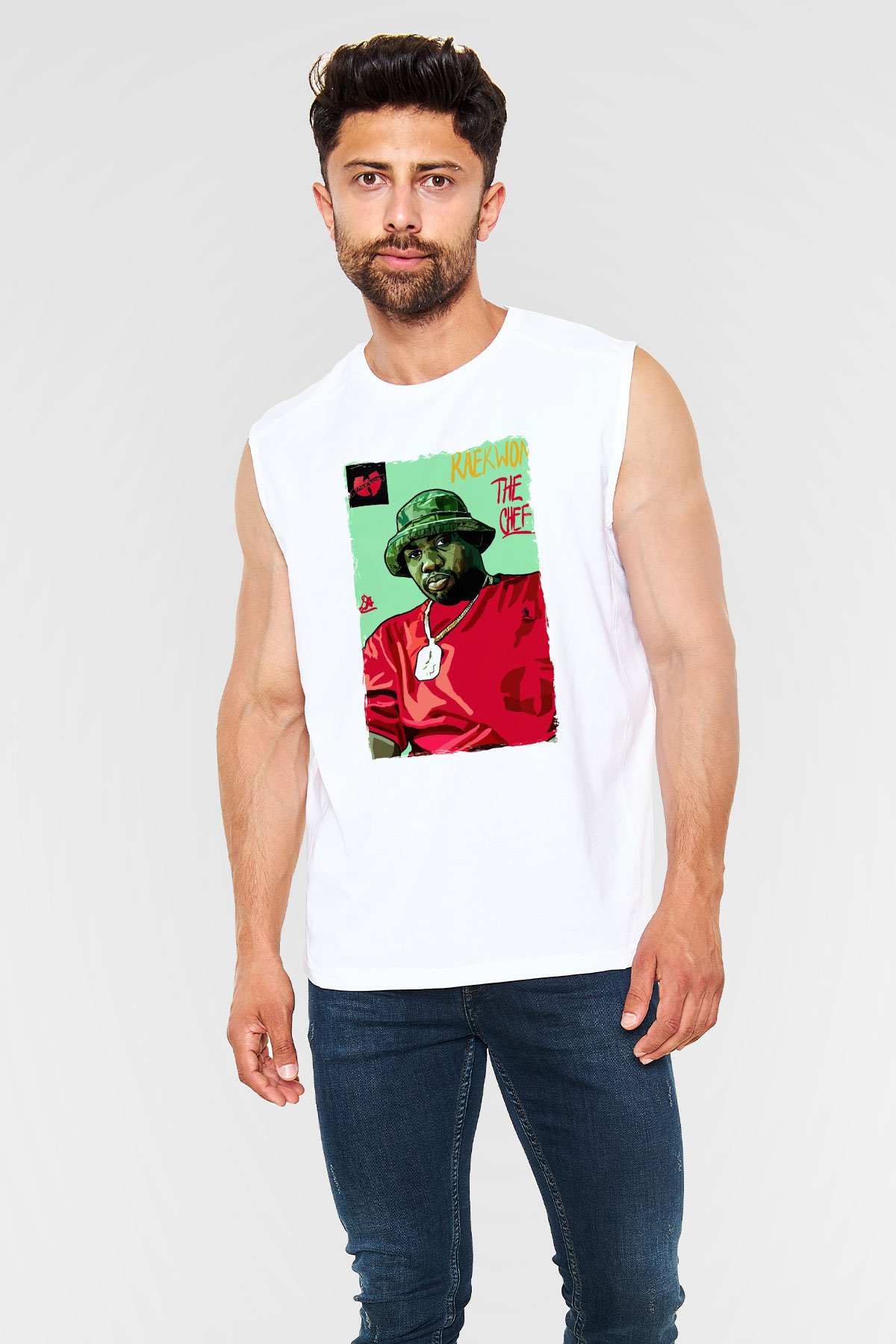 Raekwon Beyaz Unisex Kolsuz Tişört