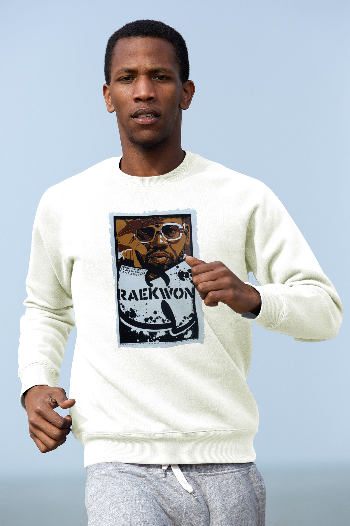 Raekwon Beyaz Unisex Sweatshirt