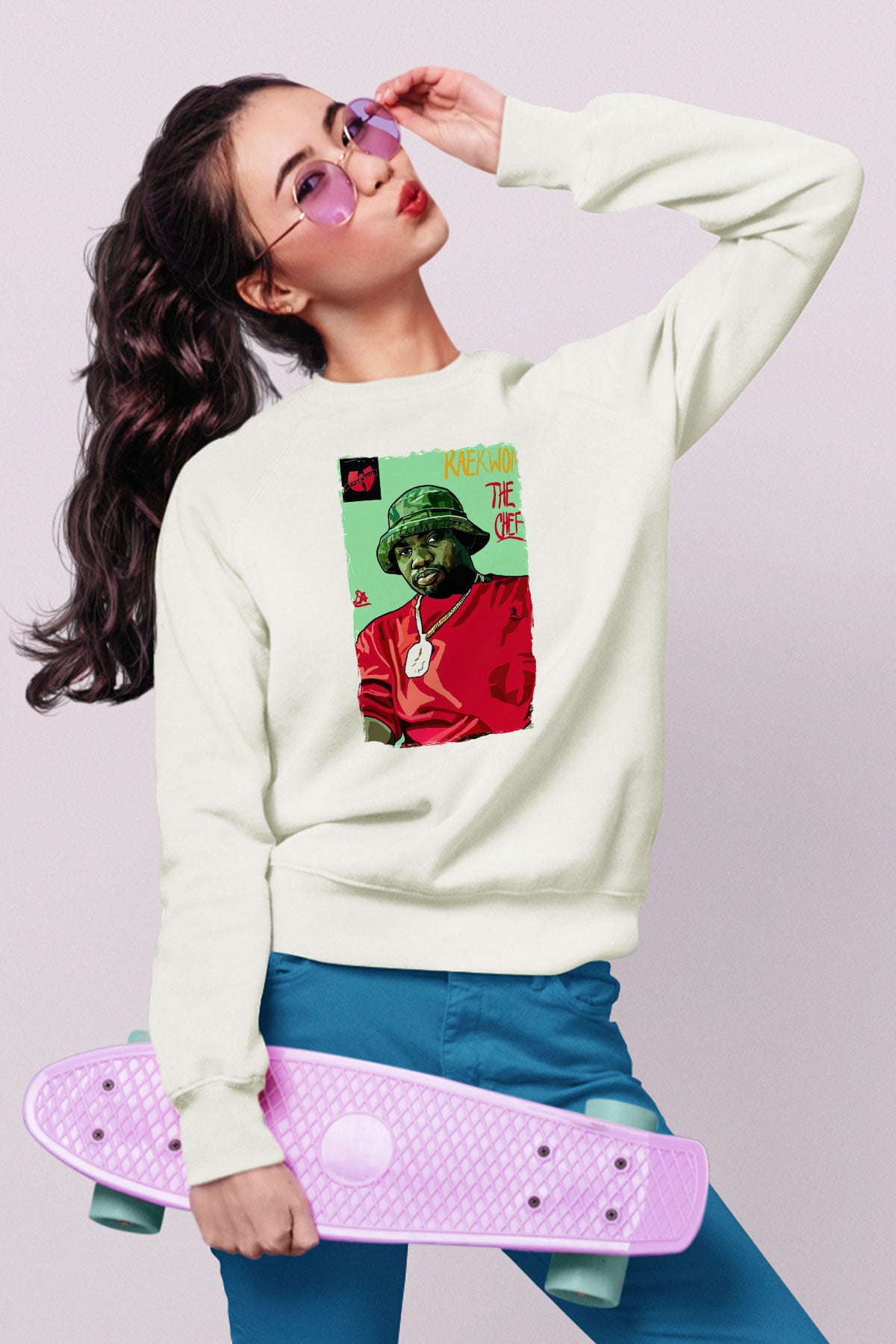 Raekwon Beyaz Unisex Sweatshirt