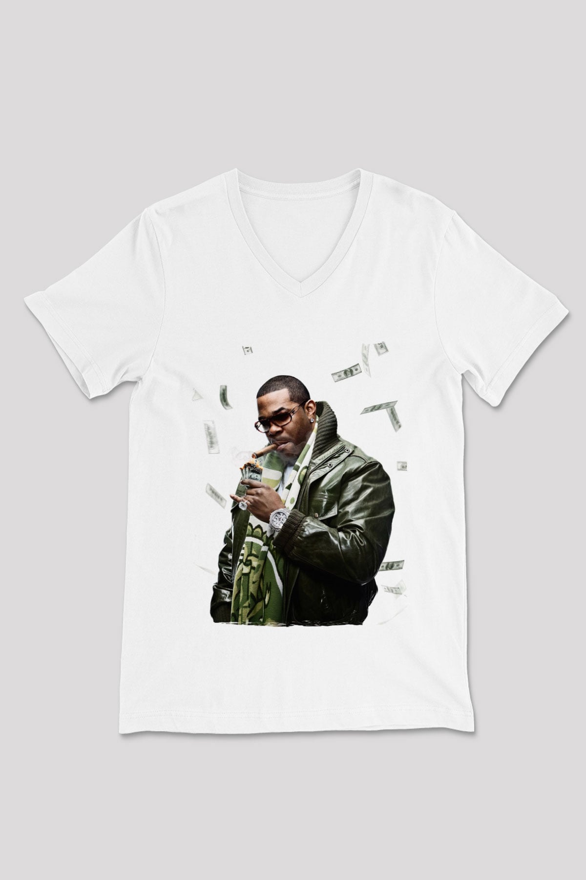 Raekwon Beyaz Unisex V Yaka Tişört
