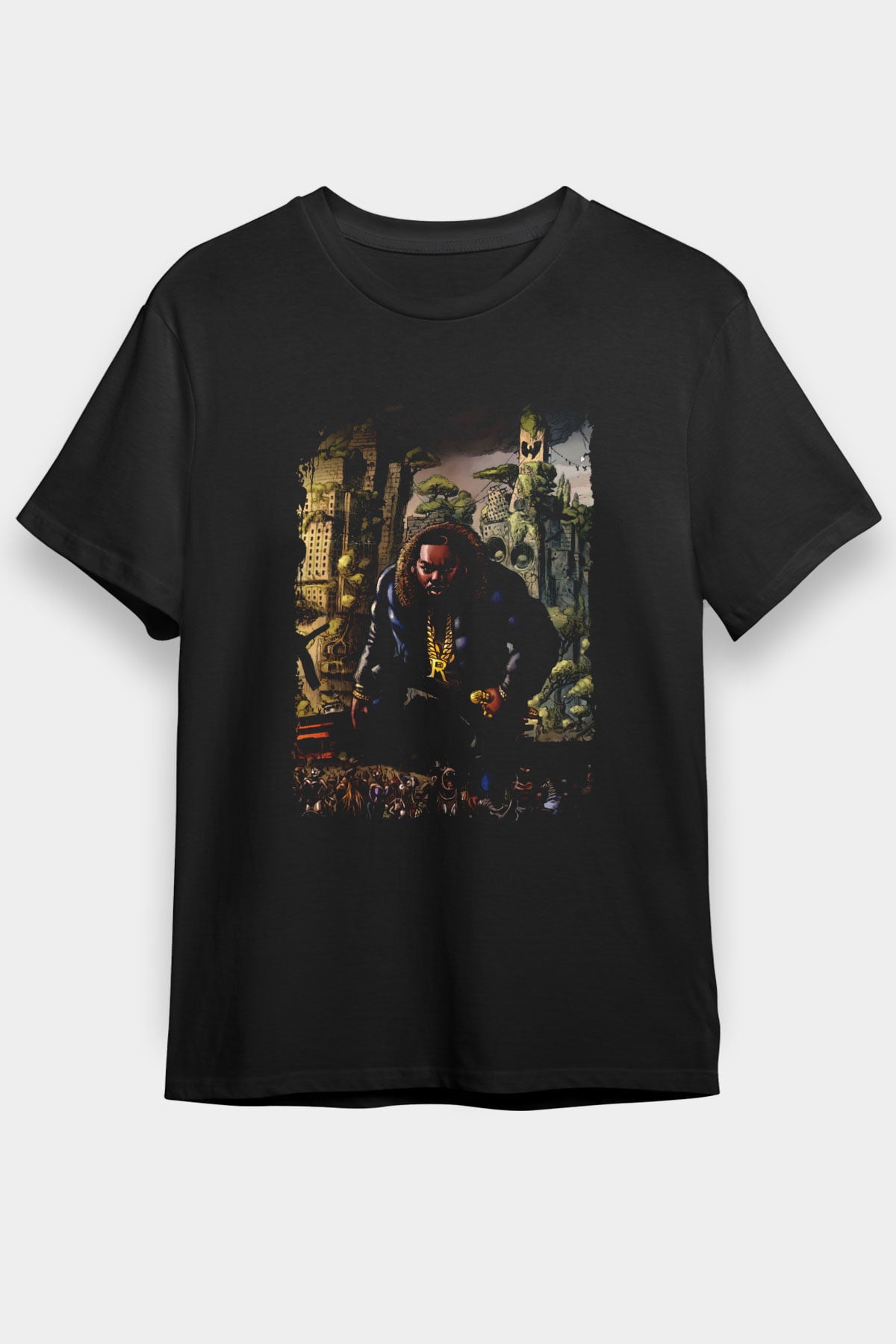 Raekwon Siyah Unisex Tişört T-Shirt - TişörtFabrikası