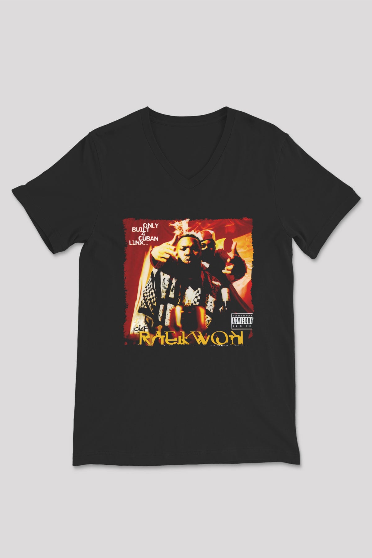 Raekwon Siyah Unisex V Yaka Tişört