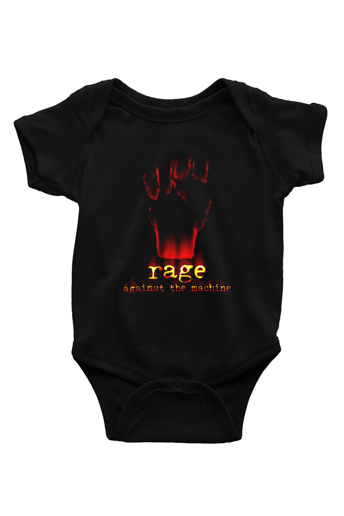 Rage Against the Machine Baskılı Siyah Bebek Body - Zıbın