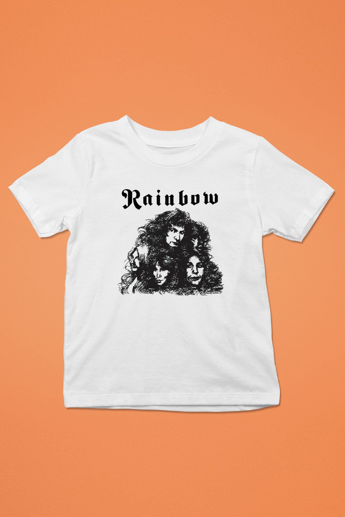 Rainbow Baskılı Beyaz Unisex Çocuk Tişört
