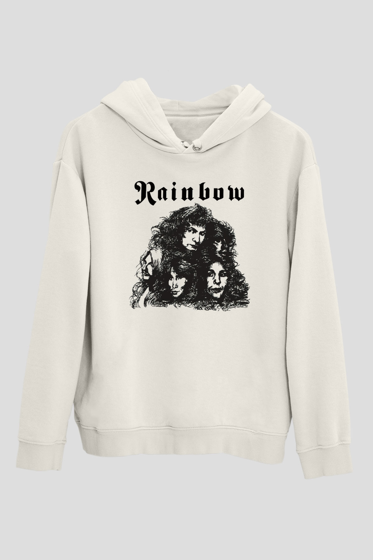 Rainbow Beyaz Unisex Kapşonlu Sweatshirt