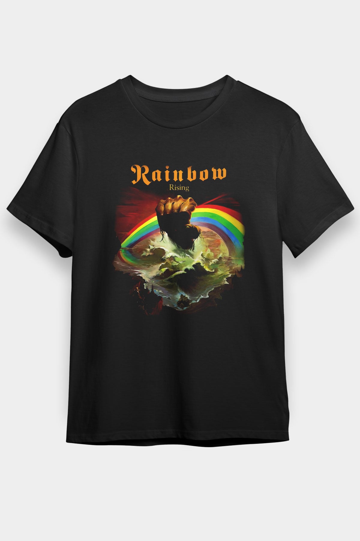 Rainbow Siyah Unisex Tişört T-Shirt - TişörtFabrikası