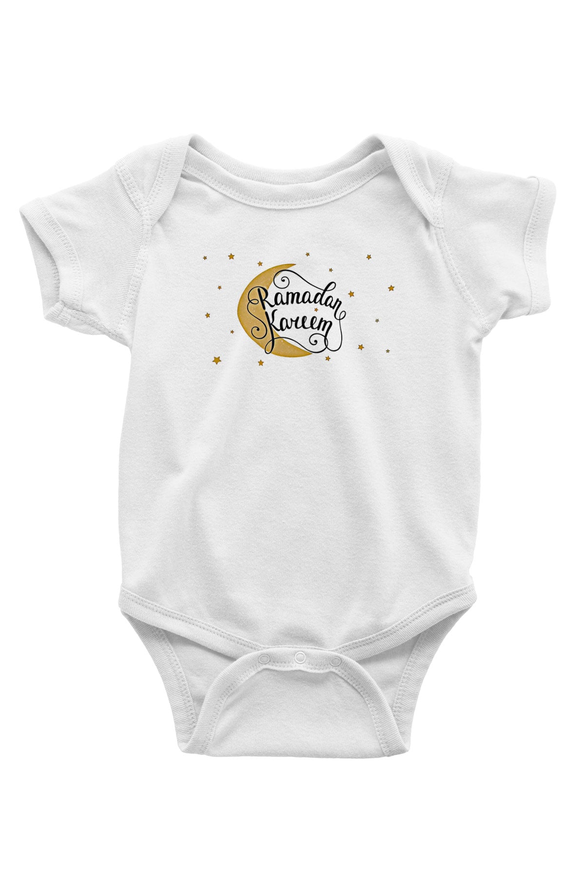 Ramazan Bayramı Baskılı Beyaz Unisex Bebek Body - Zıbın
