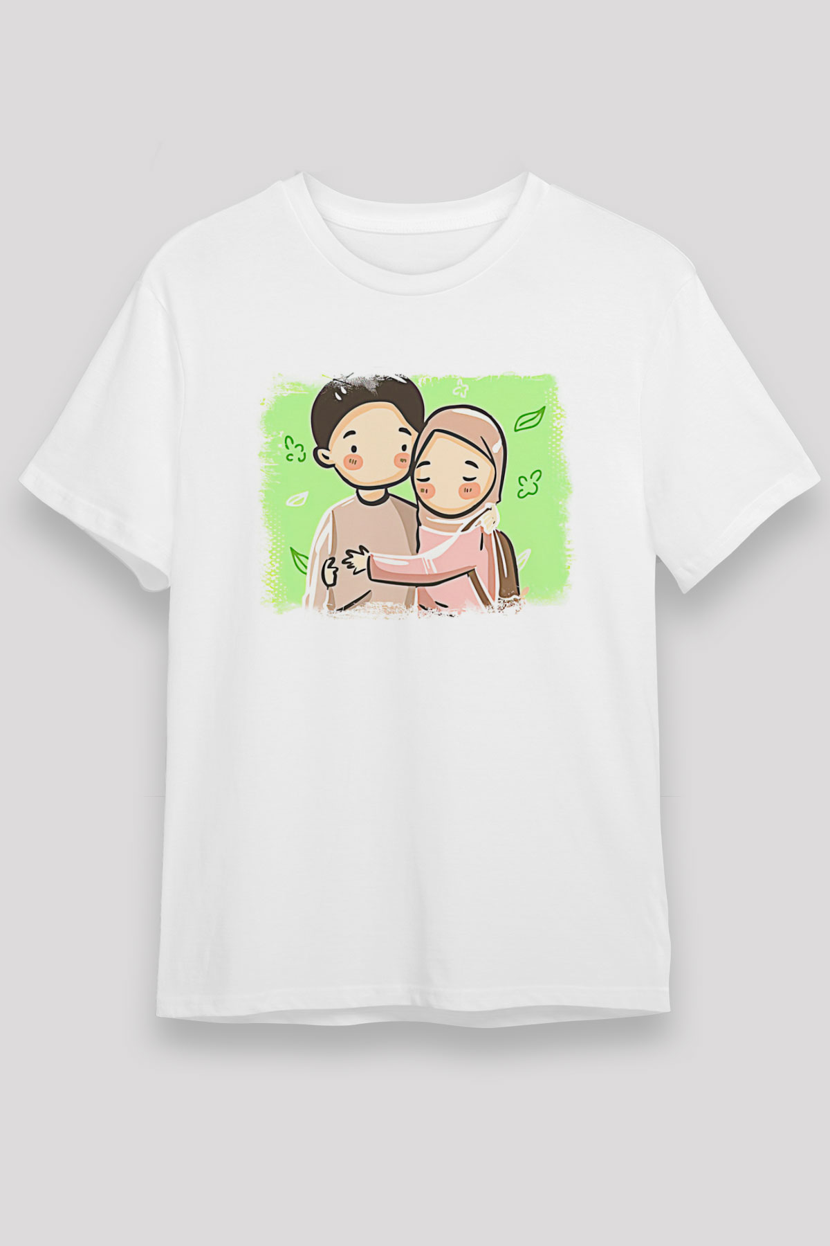Ramazan Bayramı Baskılı Unisex Beyaz Tişört - Tshirt