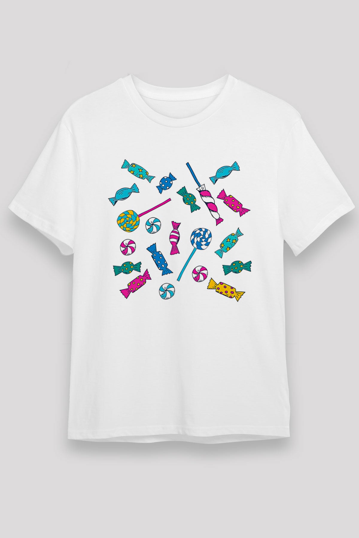 Ramazan Bayramı Baskılı Unisex Beyaz Tişört - Tshirt