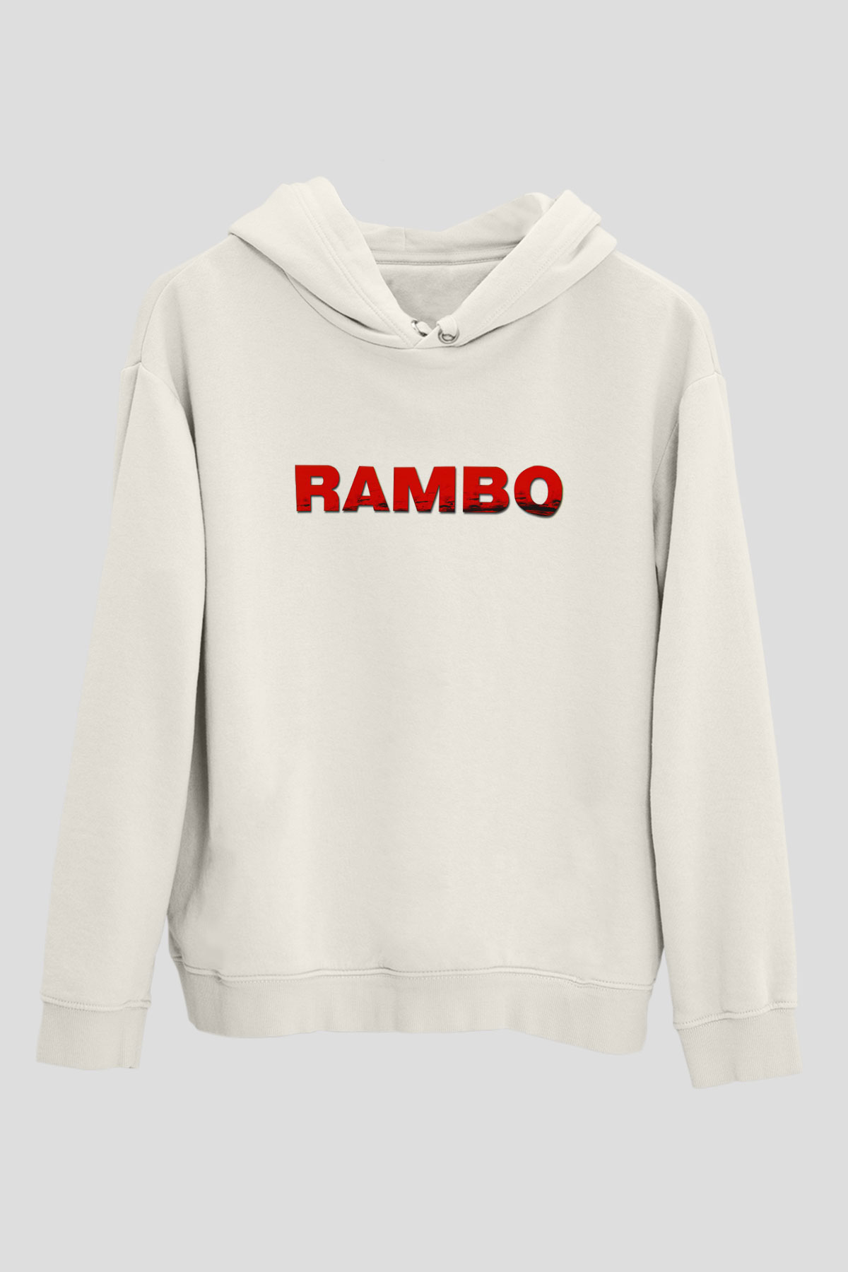 Rambo Beyaz Unisex Hoodie