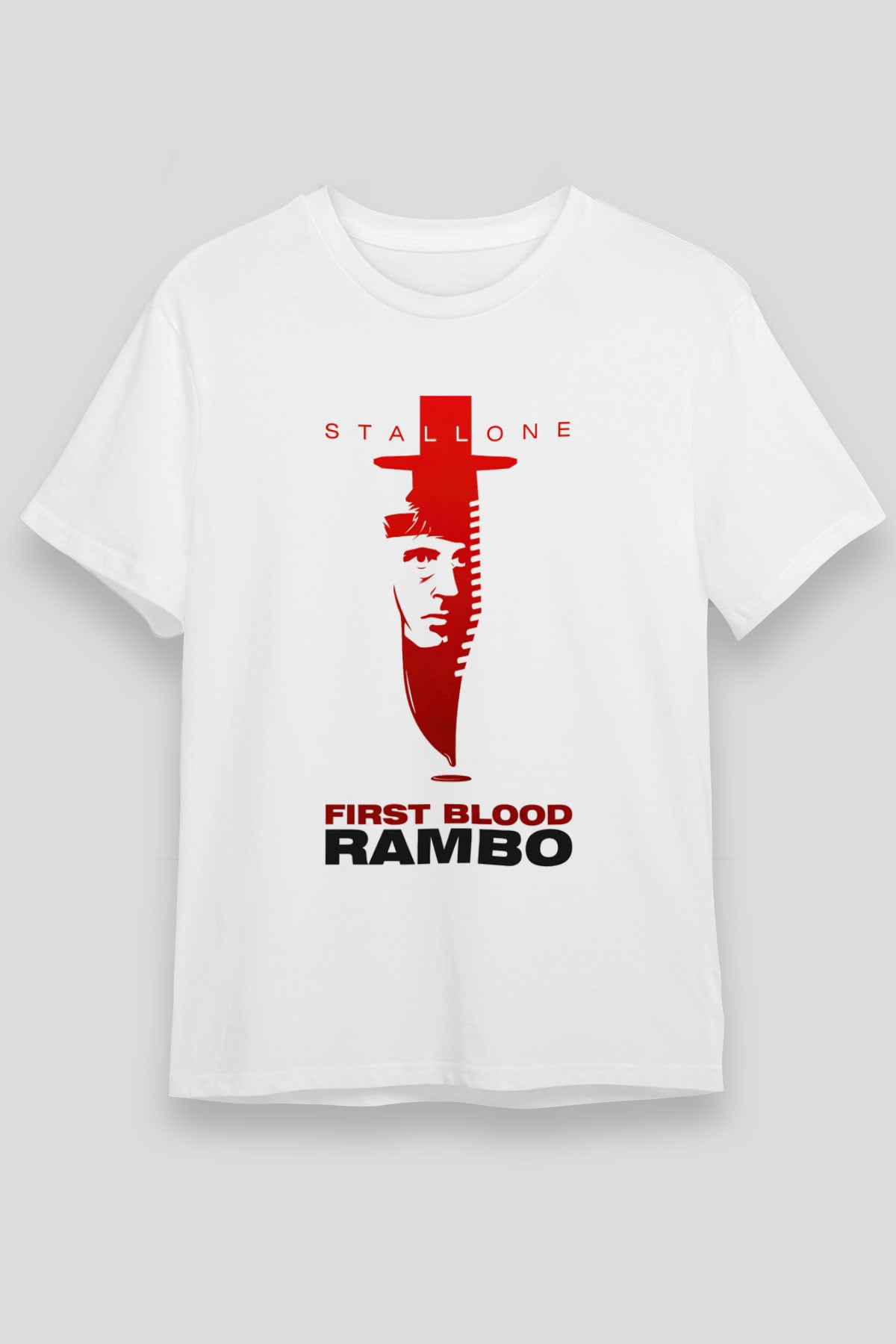 Rambo Beyaz Unisex Tişört T-Shirt