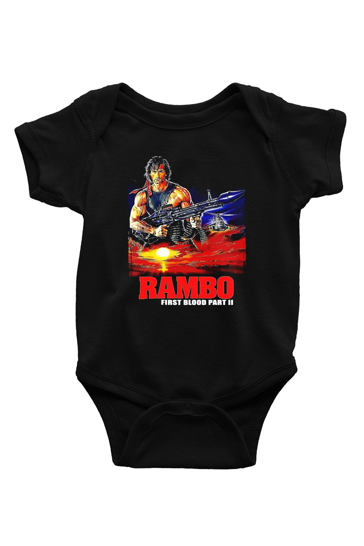 Rambo Siyah Bebek Body - Zıbın