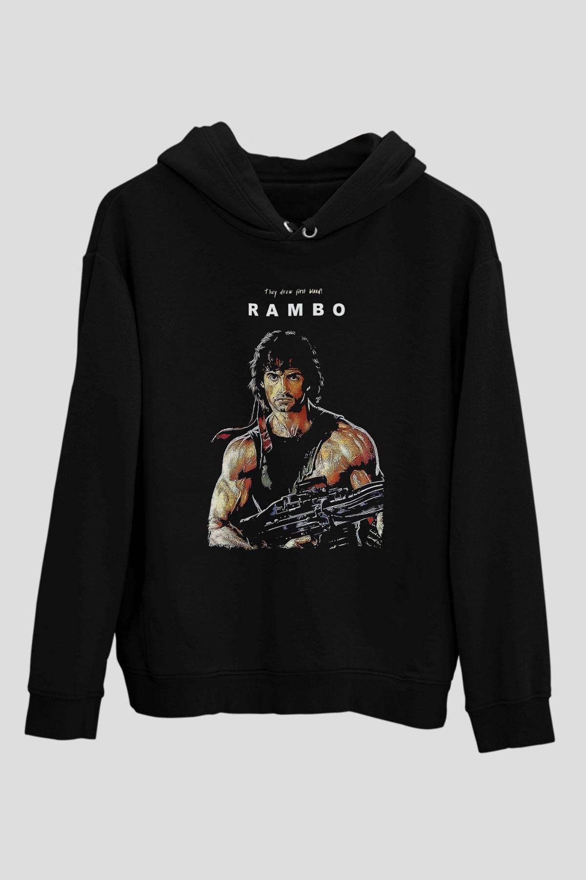 Rambo Siyah Unisex Hoodie
