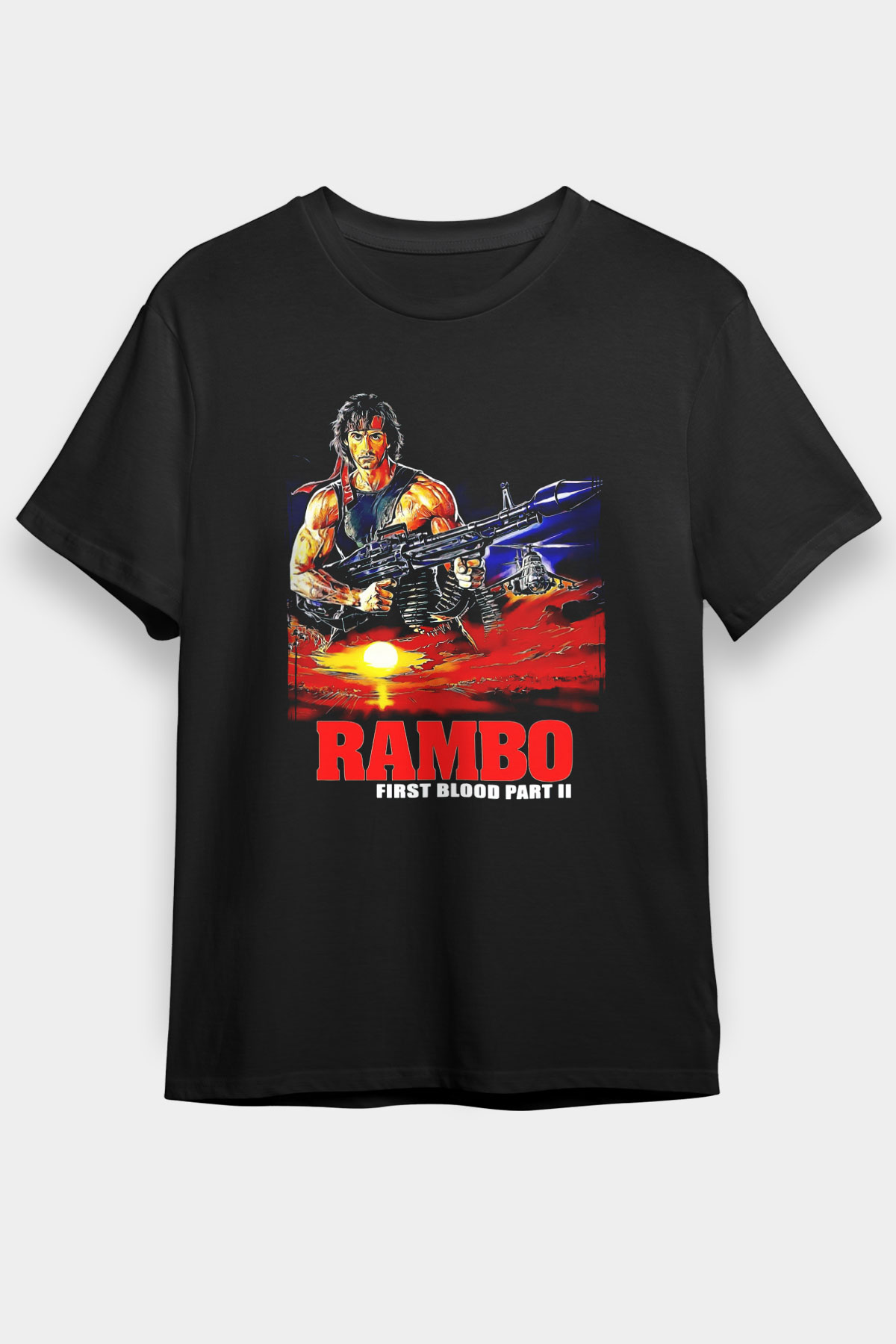 Rambo Siyah Unisex Tişört