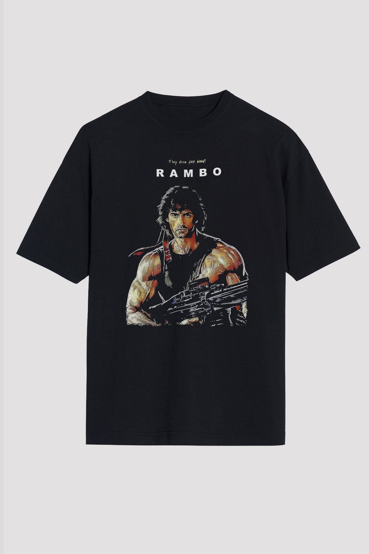 Rambo Siyah Oversize Tişört Oversize T-shirt