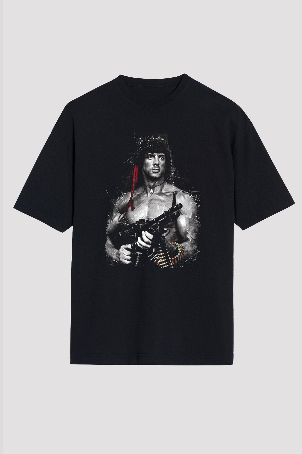 Rambo Siyah Oversize Tişört Oversize T-shirt