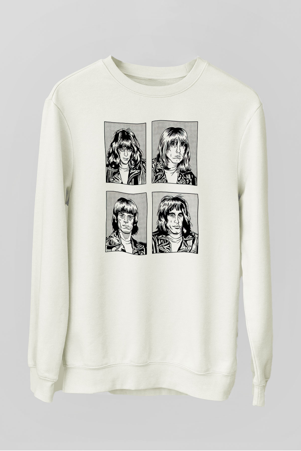 Ramones Beyaz Unisex Sweatshirt
