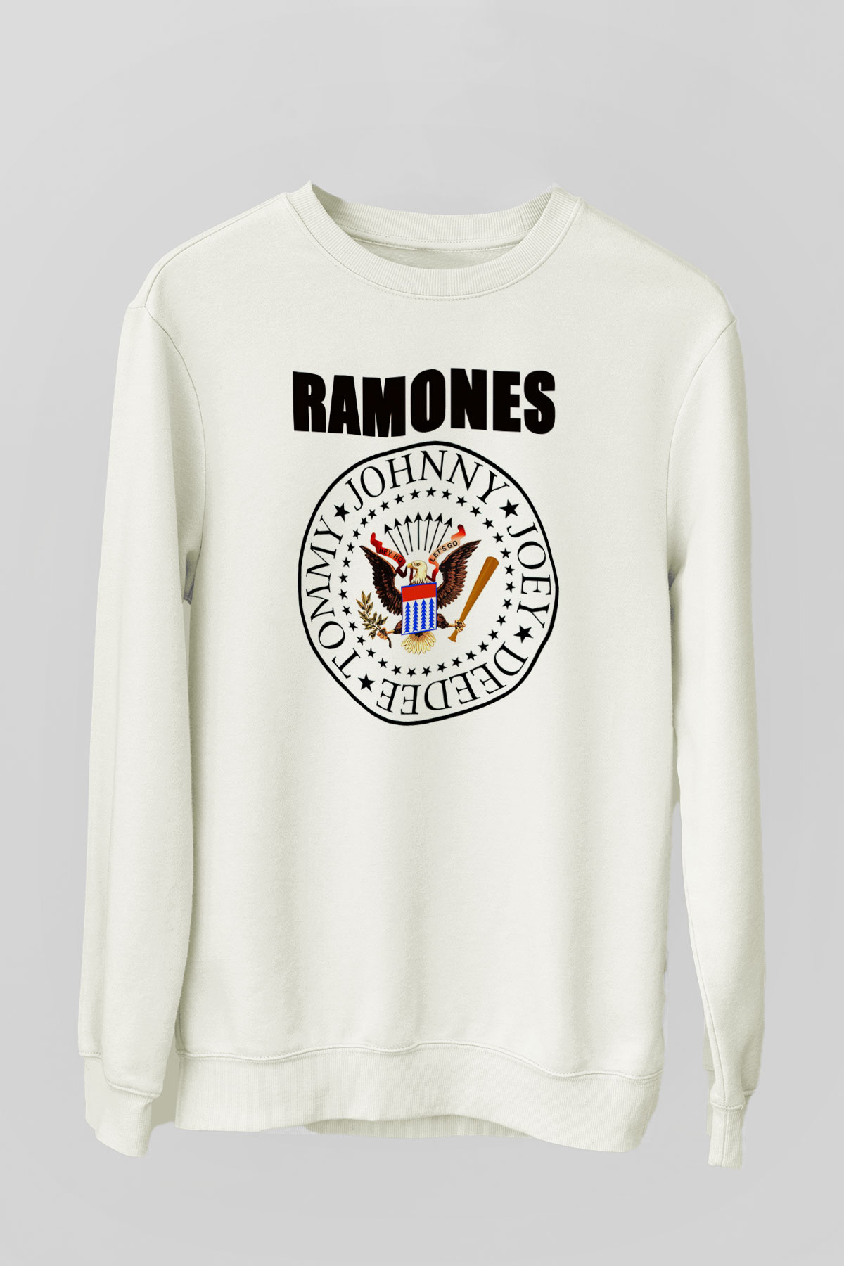 Ramones Beyaz Unisex Sweatshirt