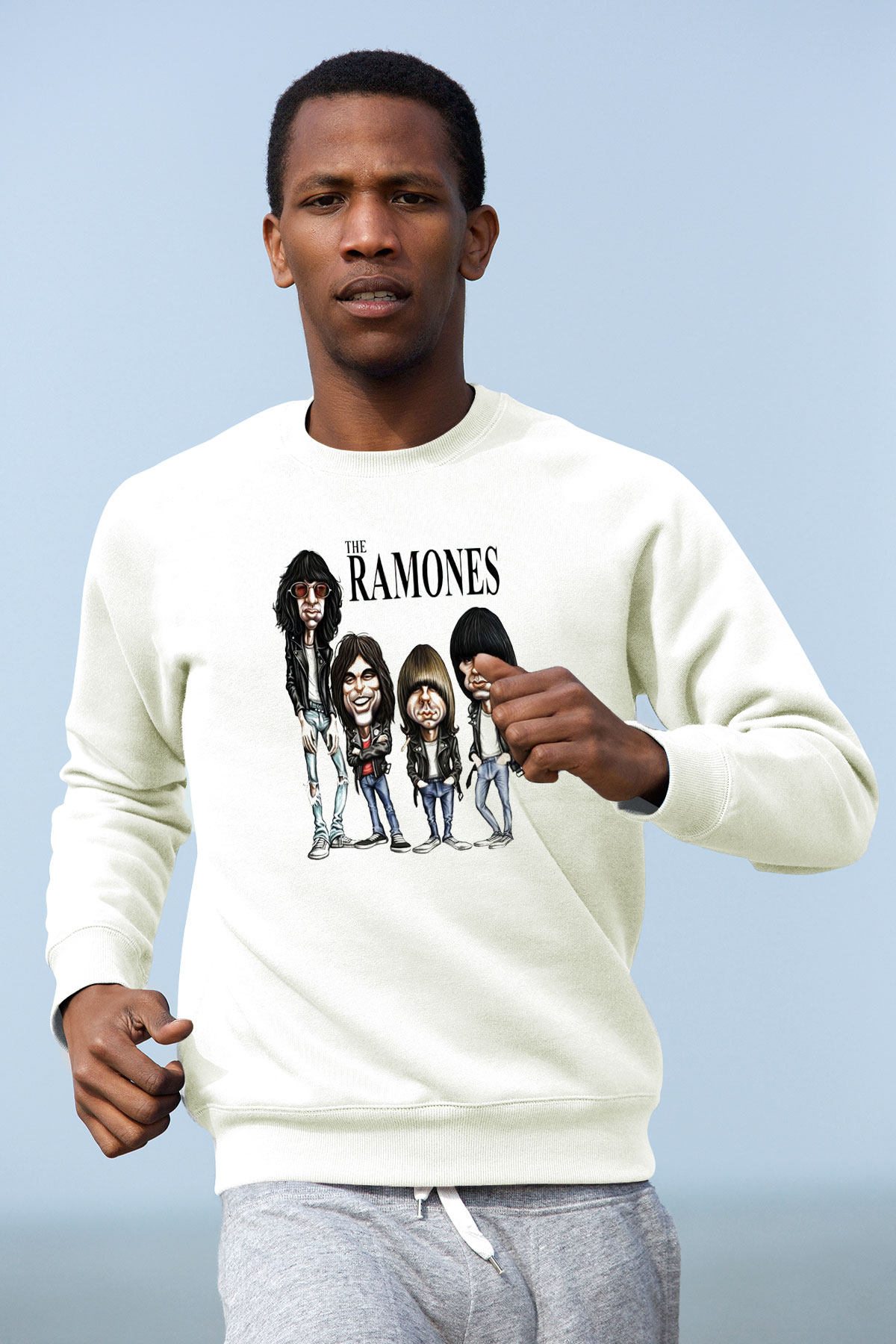 Ramones Beyaz Unisex Sweatshirt