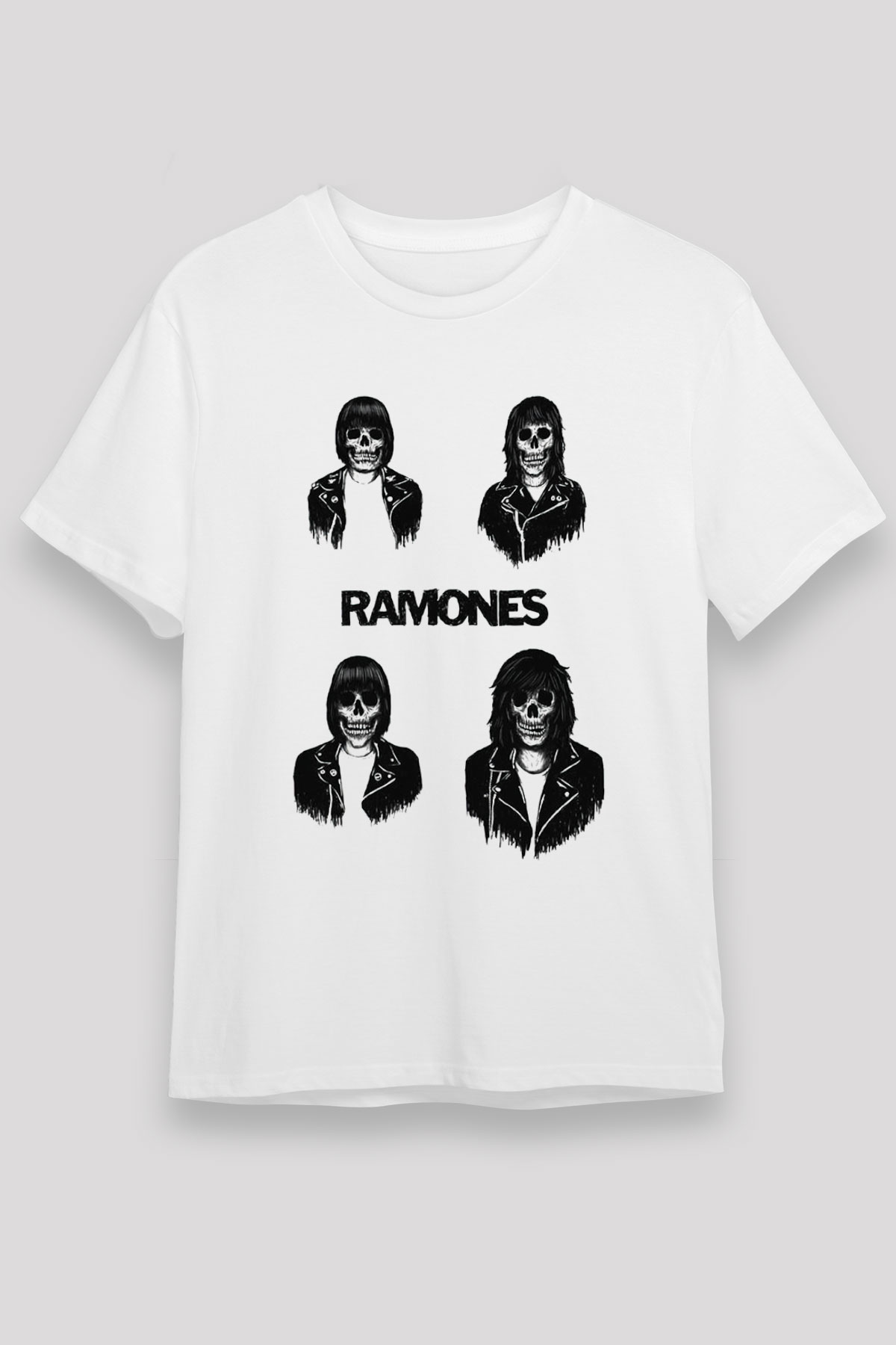 Ramones Beyaz Unisex Tişört T-Shirt - TişörtFabrikası