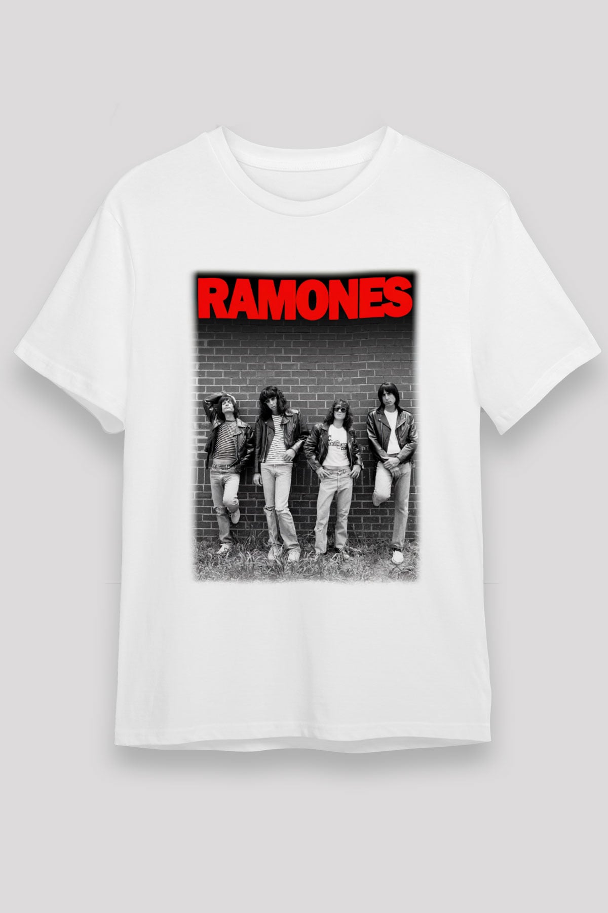 Ramones Beyaz Unisex Tişört T-Shirt - TişörtFabrikası