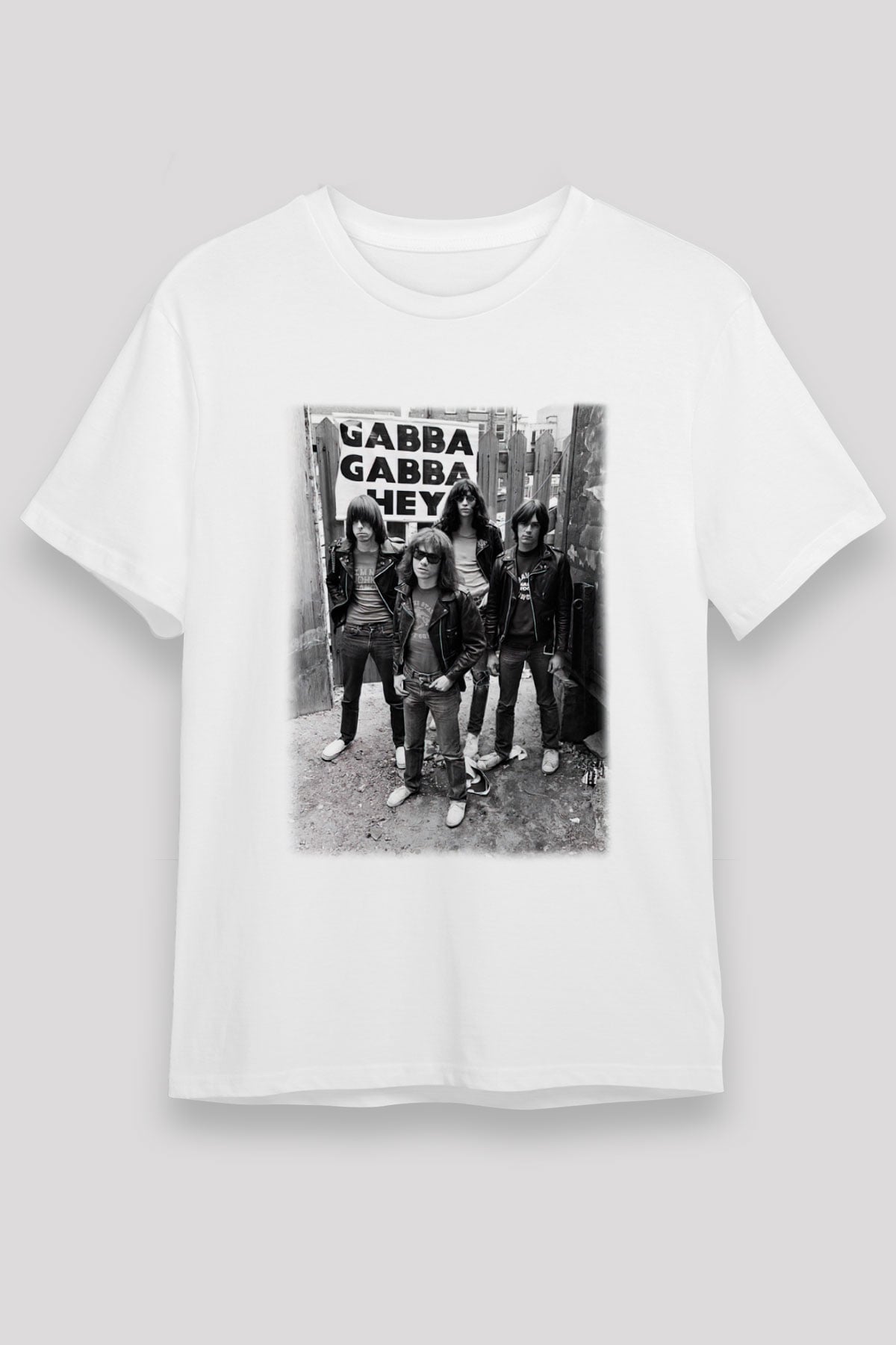 Ramones Beyaz Unisex Tişört T-Shirt - TişörtFabrikası