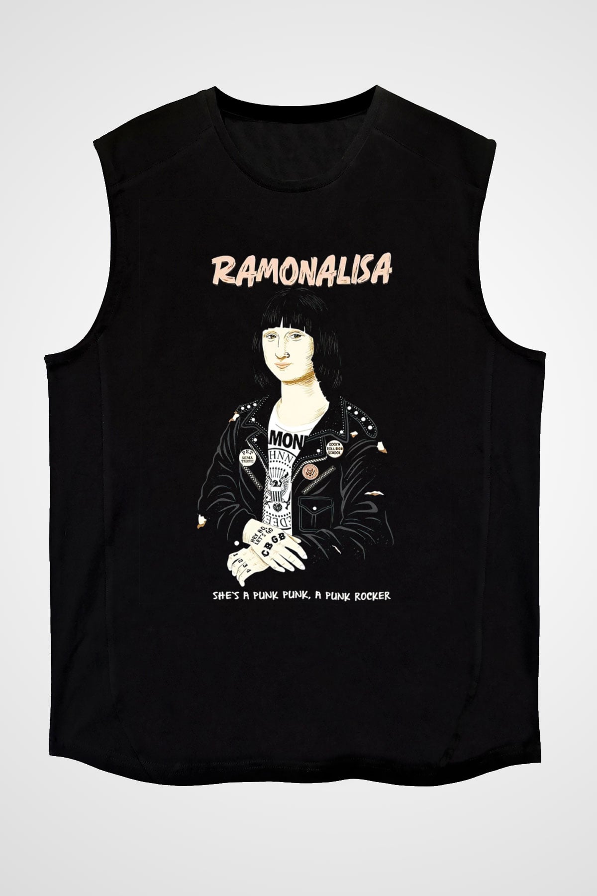 Ramones Siyah Unisex Kolsuz Tişört