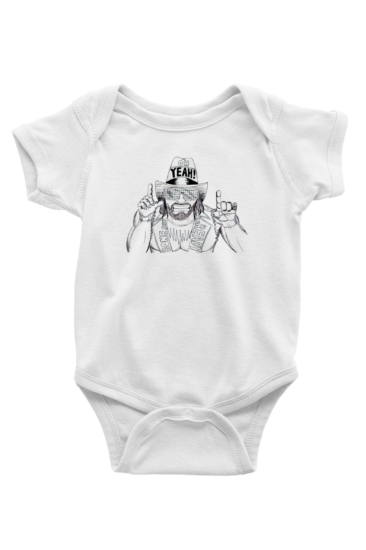 Randy Savage Beyaz Bebek Body - Zıbın