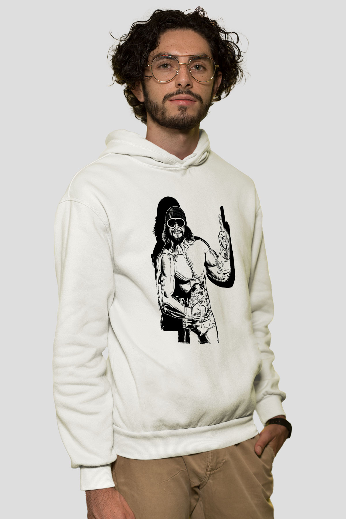 Randy Savage Beyaz Unisex Hoodie