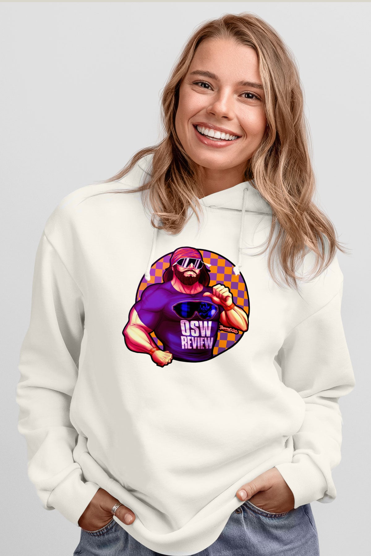 Randy Savage Beyaz Unisex Hoodie