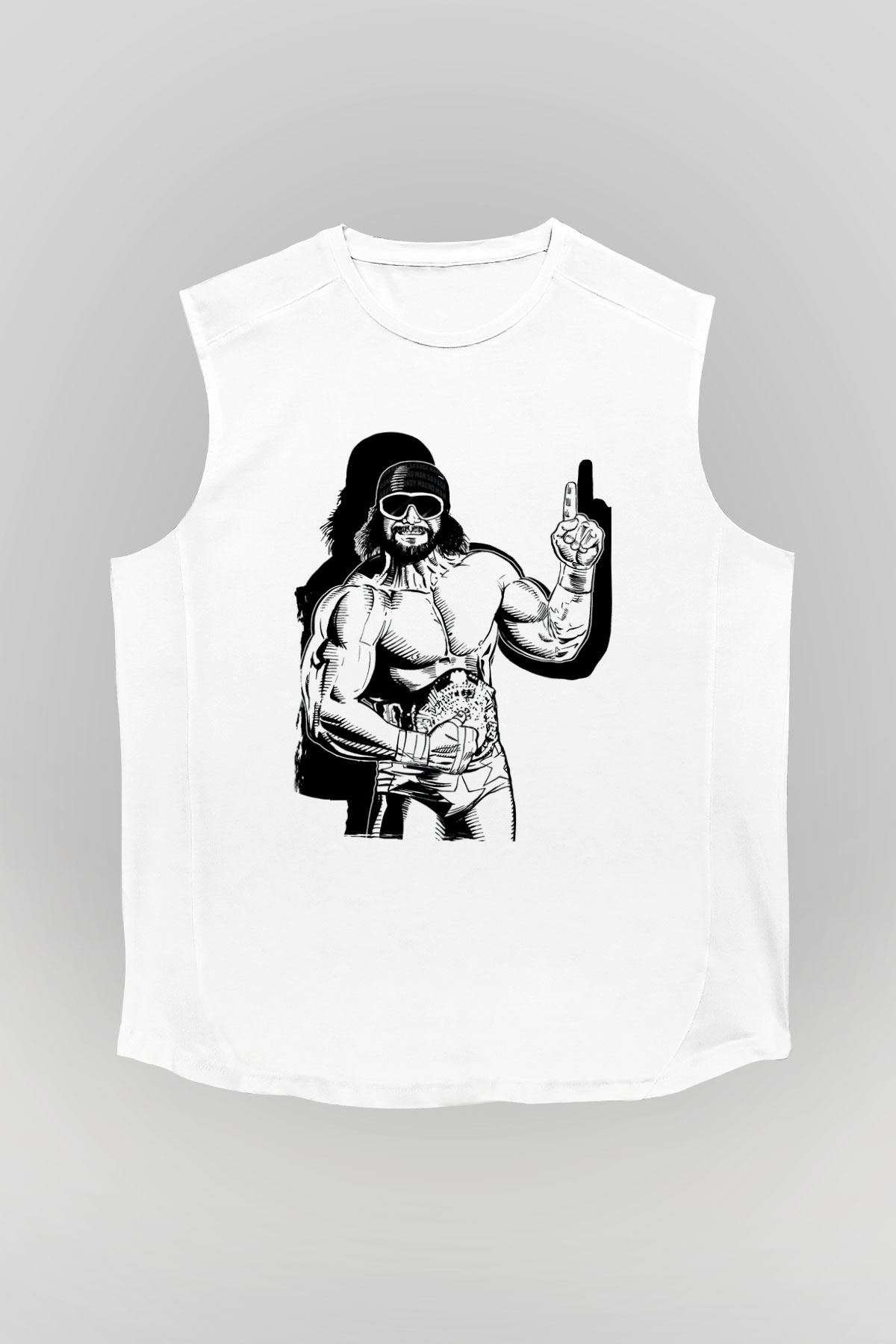 Randy Savage Beyaz Unisex  Kolsuz Tişört
