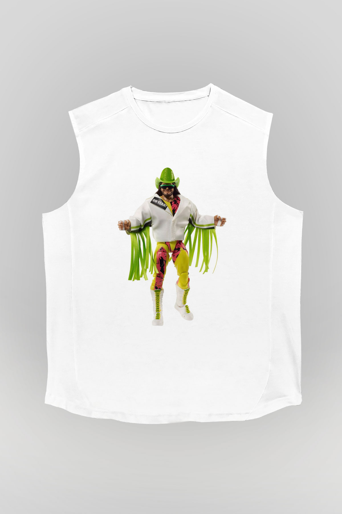 Randy Savage Beyaz Unisex  Kolsuz Tişört