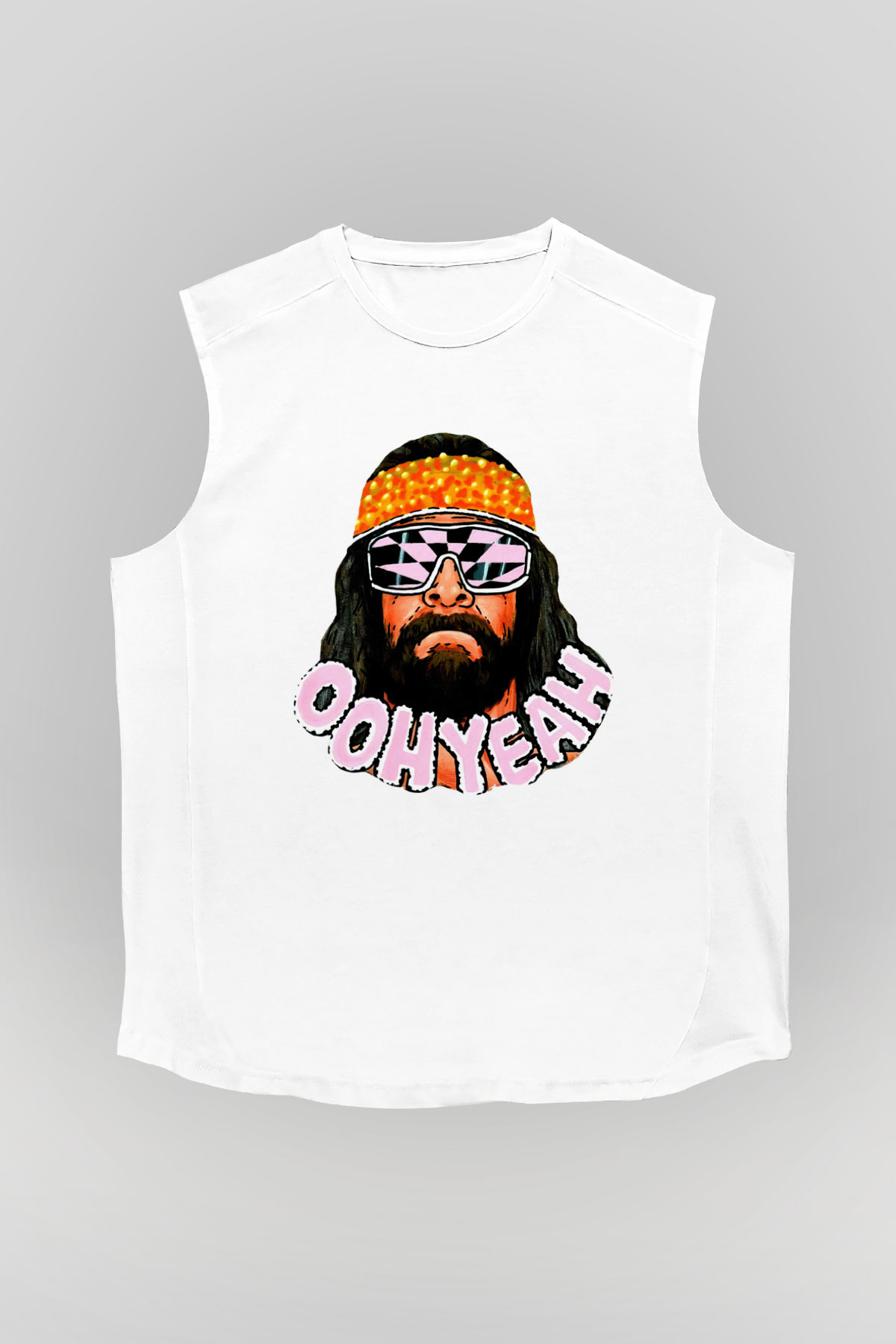 Randy Savage Beyaz Unisex  Kolsuz Tişört
