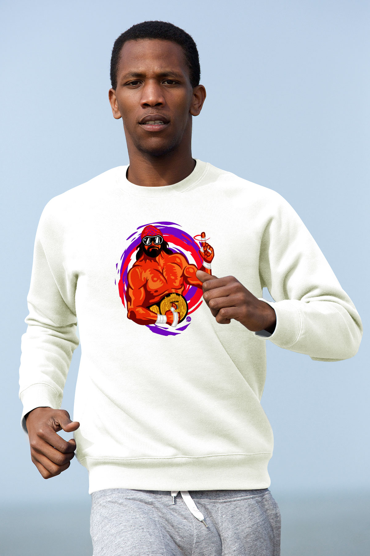 Randy Savage Beyaz Unisex  Sweatshirt