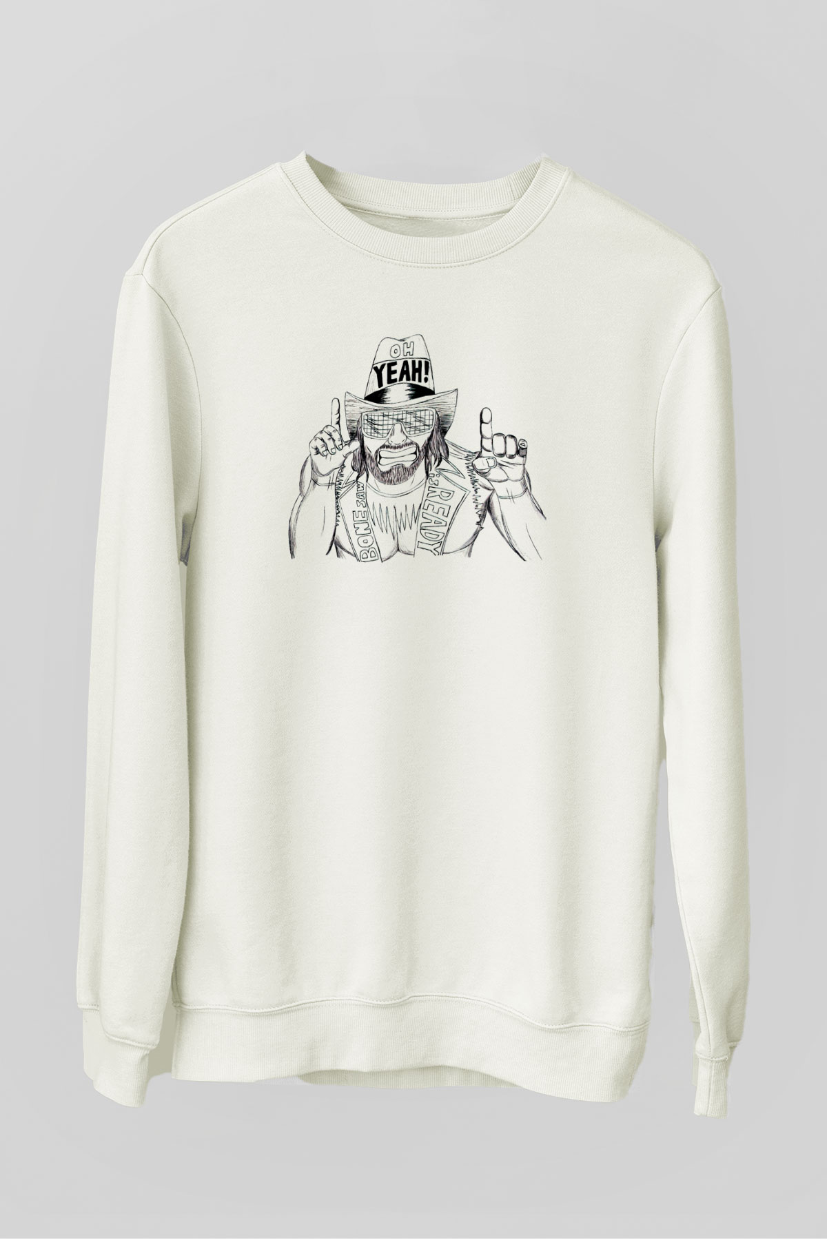 Randy Savage Beyaz Unisex  Sweatshirt