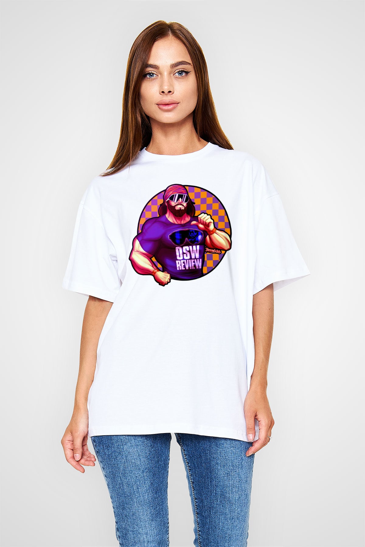 Randy Savage Beyaz Oversize Tişört