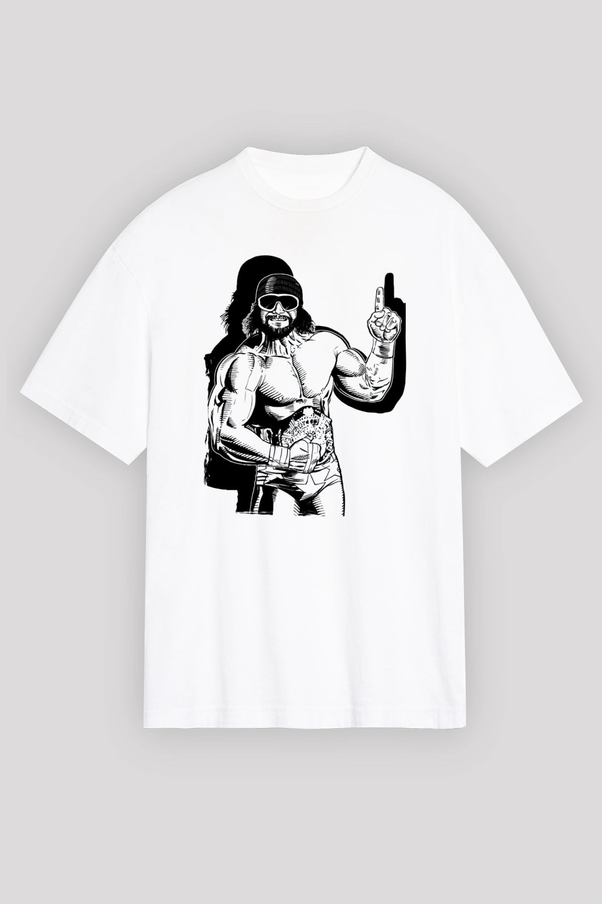 Randy Savage Beyaz Oversize Tişört