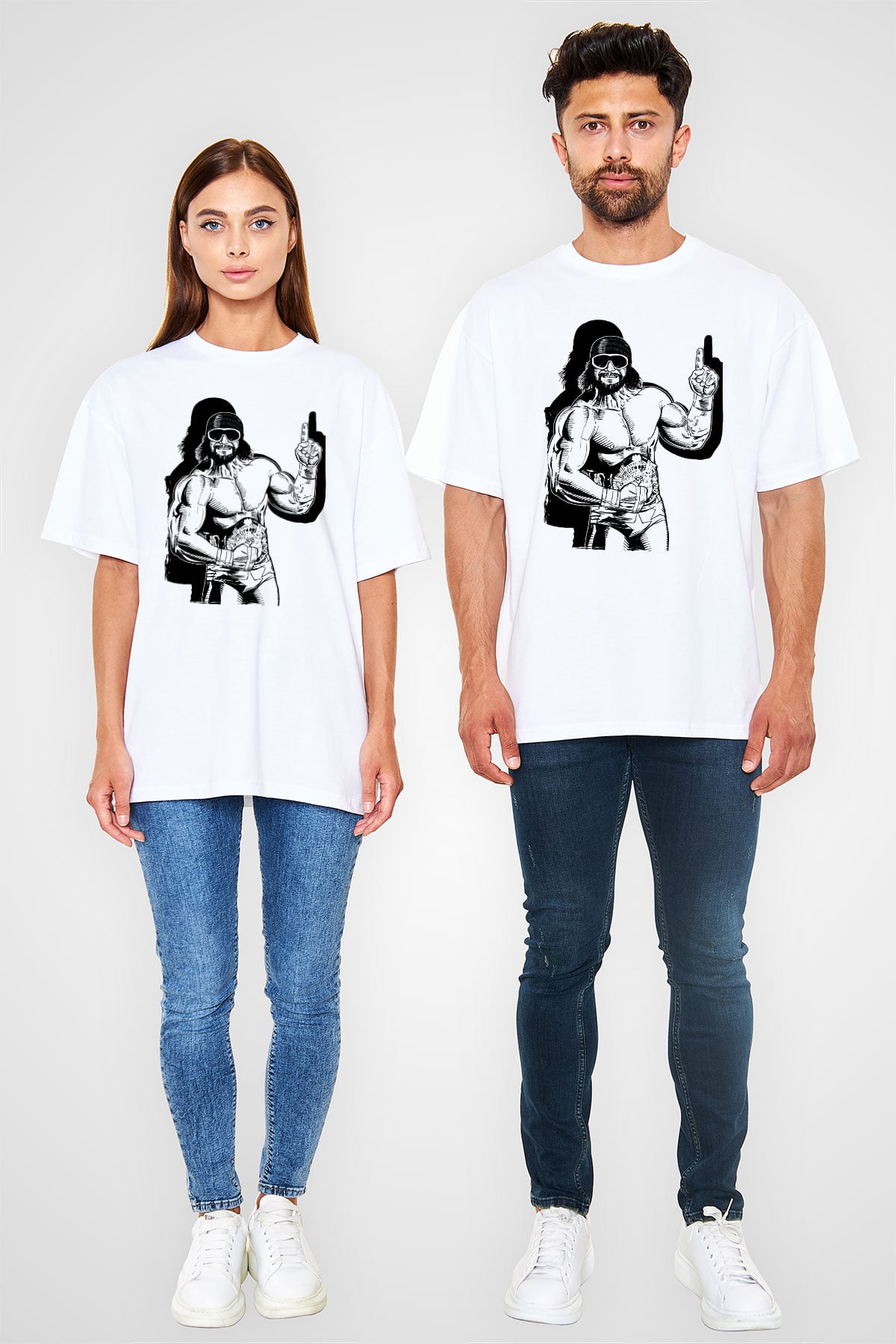 Randy Savage Beyaz Oversize Tişört