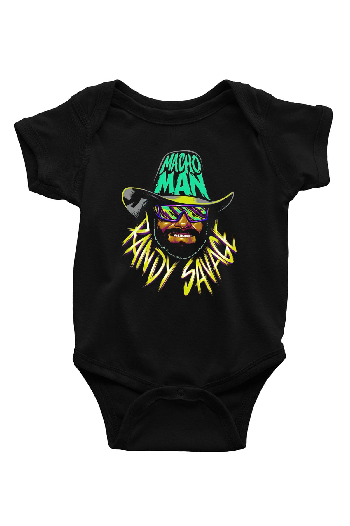 Randy Savage Siyah Bebek Body - Zıbın