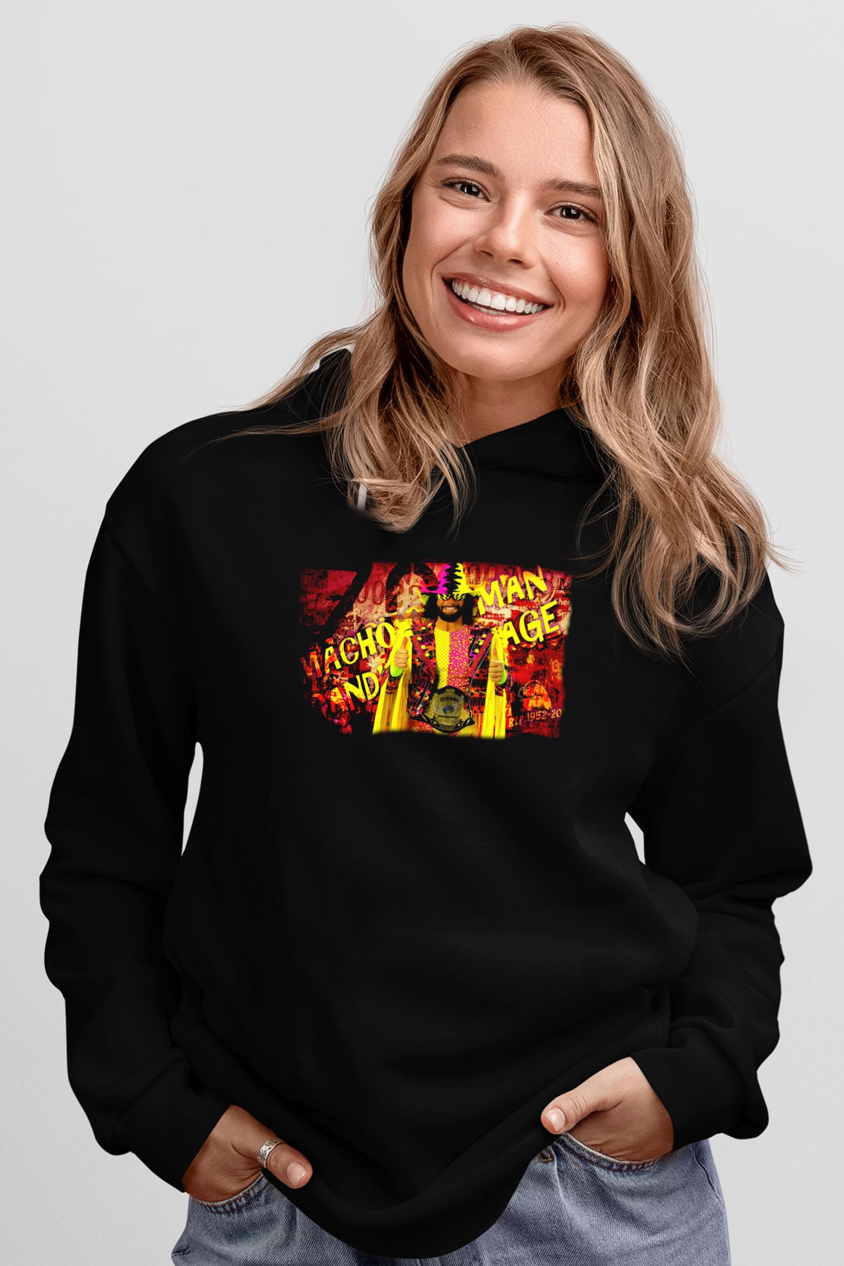 Randy Savage Siyah Unisex Hoodie