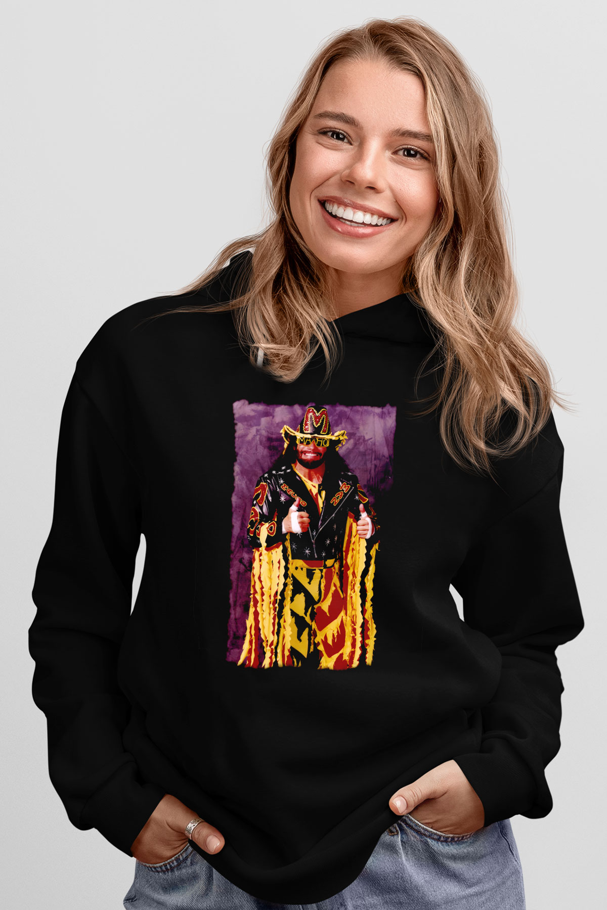 Randy Savage Siyah Unisex Hoodie