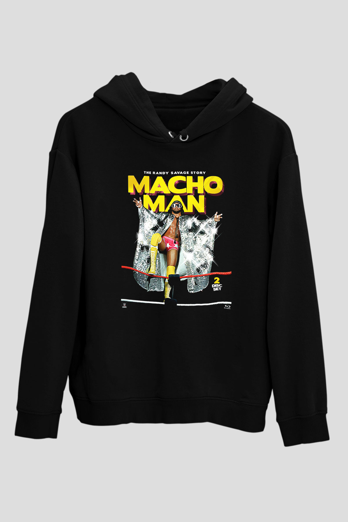 Randy Savage Siyah Unisex Kapüşonlu Sweatshirt