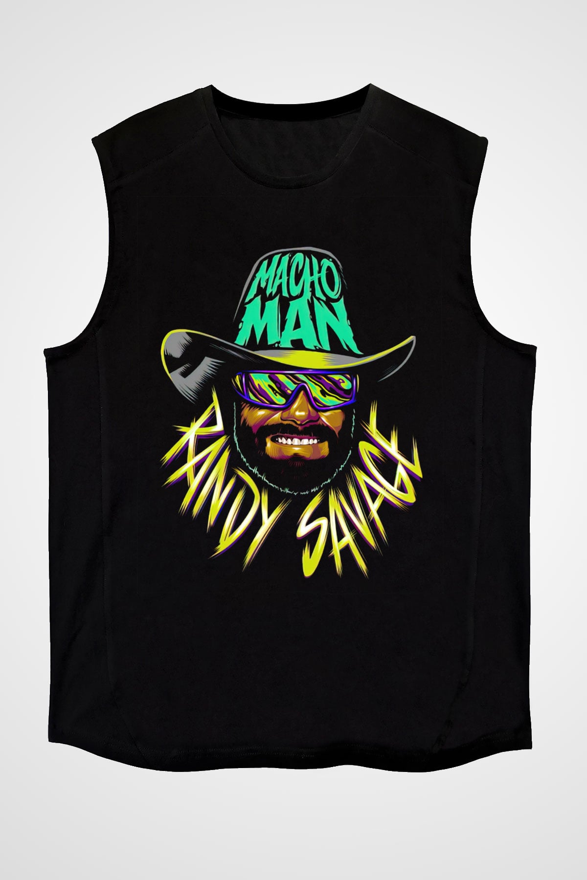 Randy Savage Siyah Unisex  Kolsuz Tişört