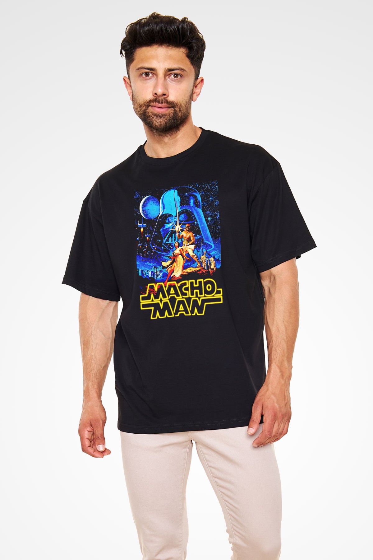 Randy Savage Siyah Unisex Oversize Tişört