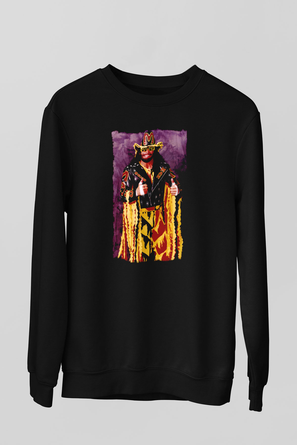 Randy Savage Siyah Unisex  Sweatshirt