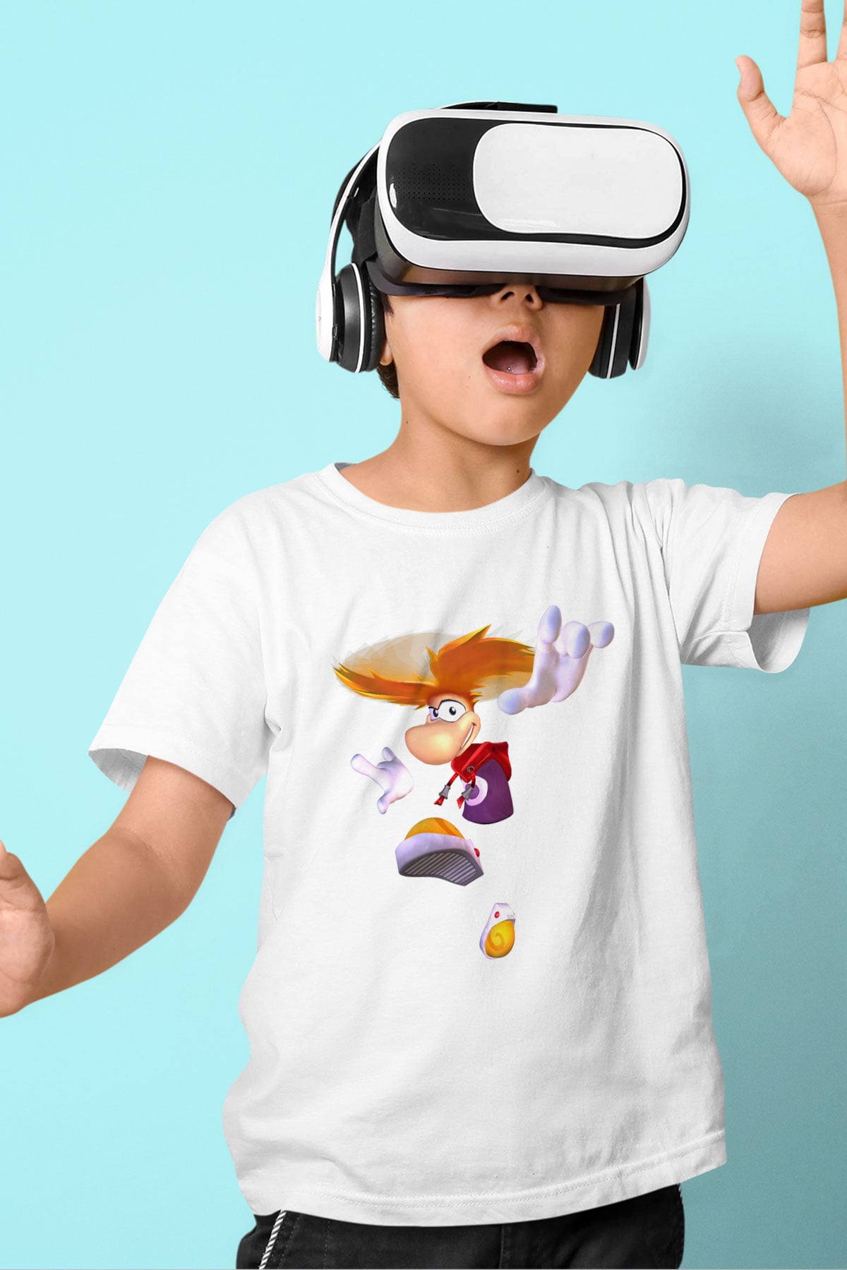 Rayman Beyaz Unisex Çocuk Tişört