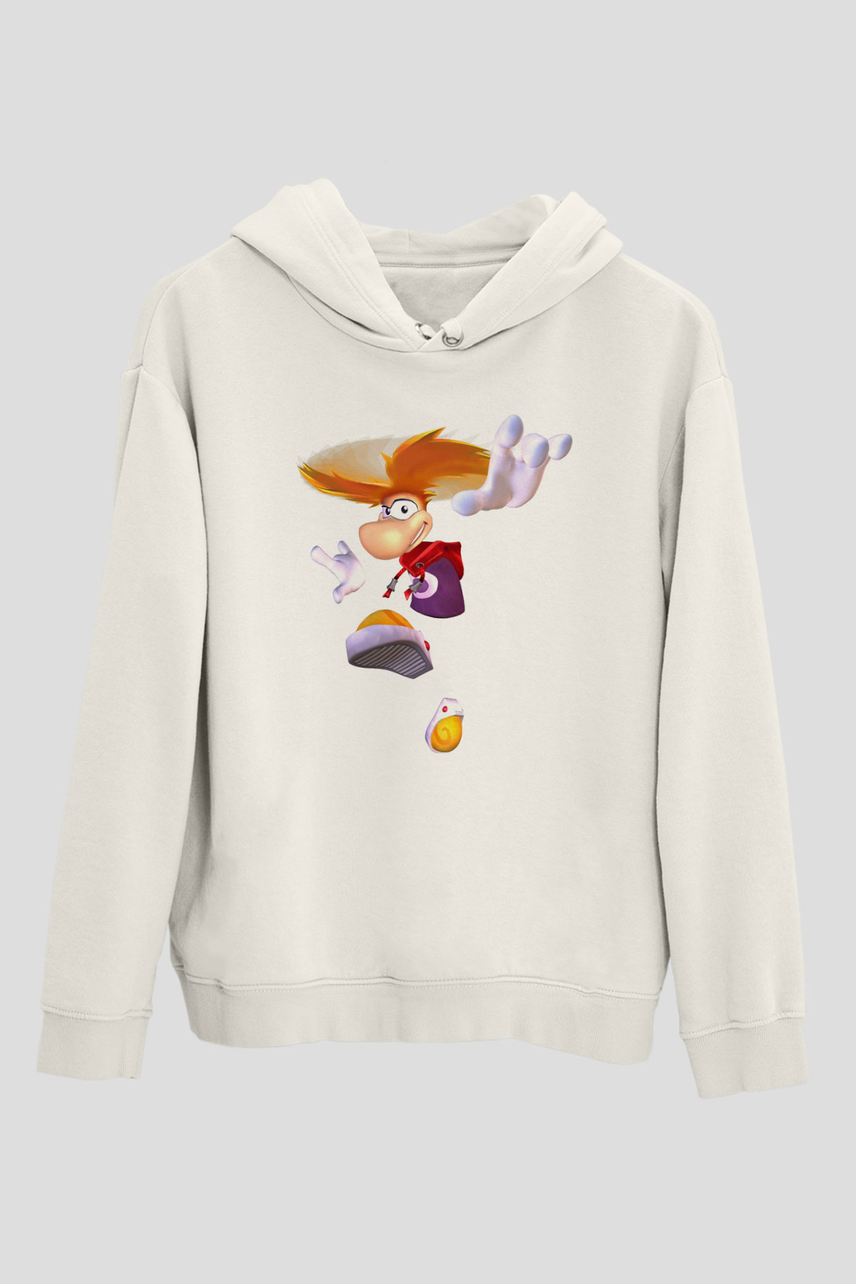 Rayman Beyaz Unisex Hoodie
