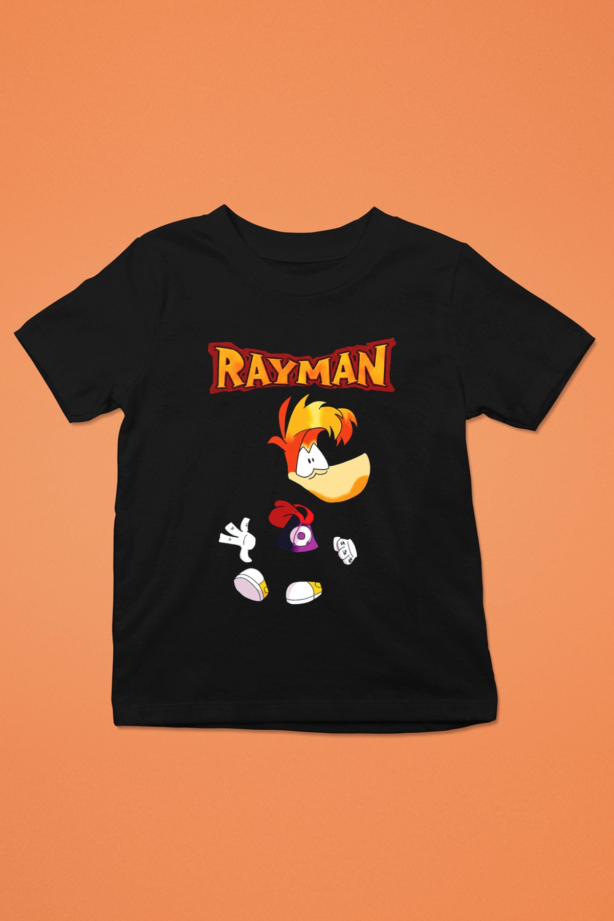 Rayman Siyah Unisex Çocuk Tişört